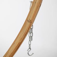 Load image into Gallery viewer, 12ft Natural Wooden Arc Hammock Stand & King Quilted Hammock in Cream
