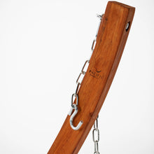 Load image into Gallery viewer, 12ft Wooden Arc Hammock Stand & King Quilted Hammock in Brown