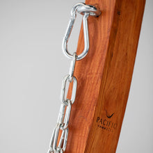 Load image into Gallery viewer, 12ft Wooden Arc Hammock Stand & King Quilted Hammock in Navy Blue