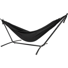 Load image into Gallery viewer, 10ft Black Universal Steel Hammock Stand & Authentic Double Clasico Hammock in Midnight