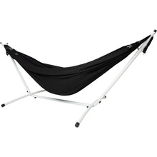 Load image into Gallery viewer, 10ft White Universal Steel Hammock Stand & Authentic Double Clasico Hammock in Midnight
