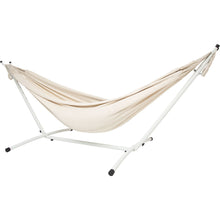 Load image into Gallery viewer, 10ft White Universal Steel Hammock Stand & Authentic Double Clasico Hammock in Natura