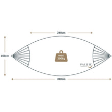 Load image into Gallery viewer, 10ft White Universal Steel Hammock Stand &  Authentic Double Vichy Hammock in Stone