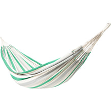 Load image into Gallery viewer, 10ft Black Universal Steel Hammock Stand & Authentic Double Raya Hammock in Forest Ridge