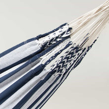 Load image into Gallery viewer, 10ft White Universal Steel Hammock Stand &  Authentic Double Raya Hammock in Nautico