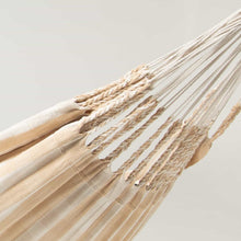 Load image into Gallery viewer, 10ft White Universal Steel Hammock Stand &  Authentic Double Vichy Hammock in Sand