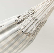 Load image into Gallery viewer, 10ft White Universal Steel Hammock Stand &  Authentic Double Vichy Hammock in Stone