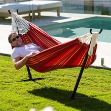 Load image into Gallery viewer, 10ft Universal Steel Hammock Stand Black