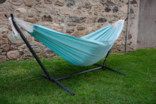 Load image into Gallery viewer, Combo - Double Polyester Hammock with Stand (9ft) - Aqua