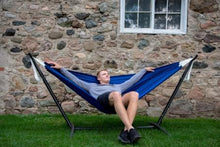 Load image into Gallery viewer, Combo - Double Polyester Hammock with Stand (9ft) - Royal Blue