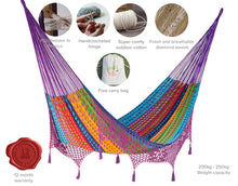 Load image into Gallery viewer, Deluxe Outdoor Cotton Hammock King - Colorina
