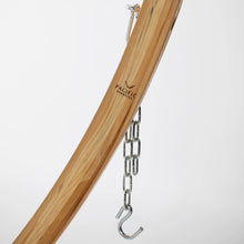 Load image into Gallery viewer, 12ft Natural Wooden Arc Hammock Stand &amp; King Quilted Hammock in Stone Stripe