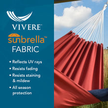 Load image into Gallery viewer, Brazilian Sunbrella® Double Hammock - Crimson