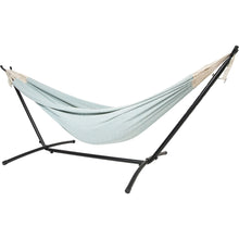 Load image into Gallery viewer, 10ft Black Universal Steel Hammock Stand &amp; Authentic Double Clasico Hammock in Beau Blue