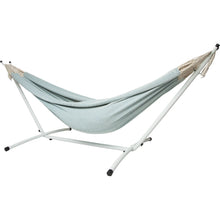 Load image into Gallery viewer, 10ft White Universal Steel Hammock Stand &amp; Authentic Double Clasico Hammock in Beau Blue