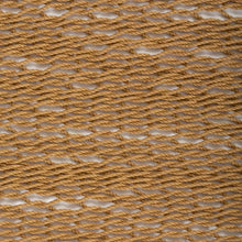 Load image into Gallery viewer, Close-up of the Caribbean hammock’s tan polyester rope woven into a tight mesh pattern