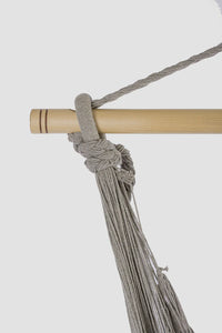 Cascading Fringed Cotton Rope Mexican Hammock Swing from Mexico in Dream Sands