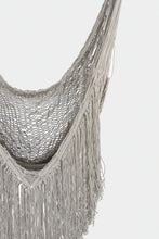 Load image into Gallery viewer, Cascading Fringed Cotton Rope Mexican Hammock Swing from Mexico in Dream Sands