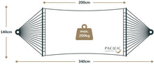 Load image into Gallery viewer, 12ft Steel Arc Hammock Stand &amp; King Quilted Hammock in Stone Stripe