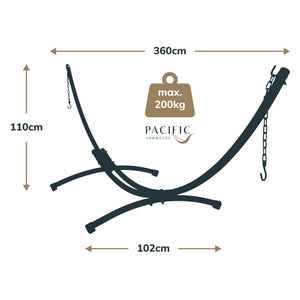 12ft Steel Arc Hammock Stand in Black