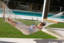 Load image into Gallery viewer, Resort King Polyester Rope Hammock in Cream