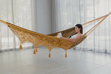 Load image into Gallery viewer, Deluxe Outdoor Cotton Hammock King - Mamba Honey Black