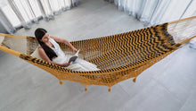 Load image into Gallery viewer, Deluxe Outdoor Cotton Hammock King - Mamba Honey Black