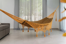 Load image into Gallery viewer, Deluxe Outdoor Cotton Hammock King - Mamba Honey Black
