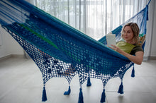 Load image into Gallery viewer, Deluxe Outdoor Cotton Hammock King - Oceanica