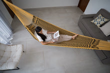 Load image into Gallery viewer, Outdoor Cotton Hammock King - Mamba Honey Black
