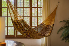 Load image into Gallery viewer, Outdoor Cotton Hammock King - Mamba Honey Black