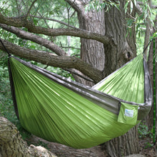 Load image into Gallery viewer, Nylon Parachute Camping Hammock Storm/Apple