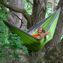 Load image into Gallery viewer, Nylon Parachute Camping Hammock Storm/Apple