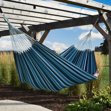 Load image into Gallery viewer, Brazilian Deluxe Double Hammock - Blue Lagoon