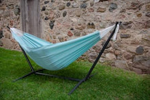 Load image into Gallery viewer, Combo - Double Polyester Hammock with Stand (9ft) - Aqua