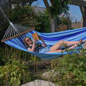 Cotton Double Spreader Bar Hammock - Island Breeze