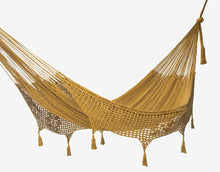 Load image into Gallery viewer, Deluxe Outdoor Cotton Hammock King - Mustard