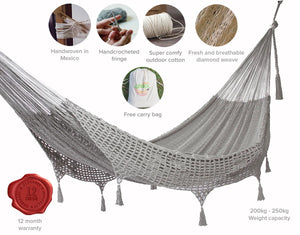 Deluxe Outdoor Cotton Hammock King - Dream Sands