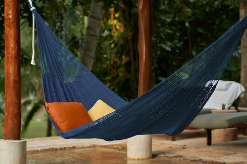 Outdoor Cotton Hammock King - Blue