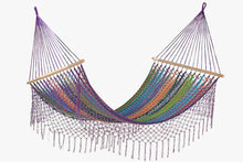 Load image into Gallery viewer, Spreader Bar Hammock Queen with Crochet Fringe - Colorina