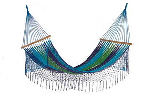 Spreader Bar Hammock Queen with Crochet Fringe - Oceanica