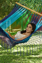 Load image into Gallery viewer, Spreader Bar Hammock Queen with Crochet Fringe - Oceanica