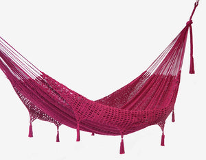 Deluxe Outdoor Cotton Hammock King - Mexican Pink