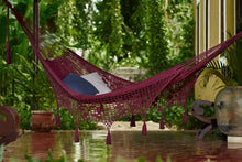 Load image into Gallery viewer, Deluxe Outdoor Cotton Hammock King - Maroon