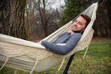 Load image into Gallery viewer, Universal Hammock Stand with Double Hammock Cream