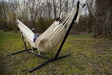 Load image into Gallery viewer, Universal Hammock Stand with Double Hammock Cream